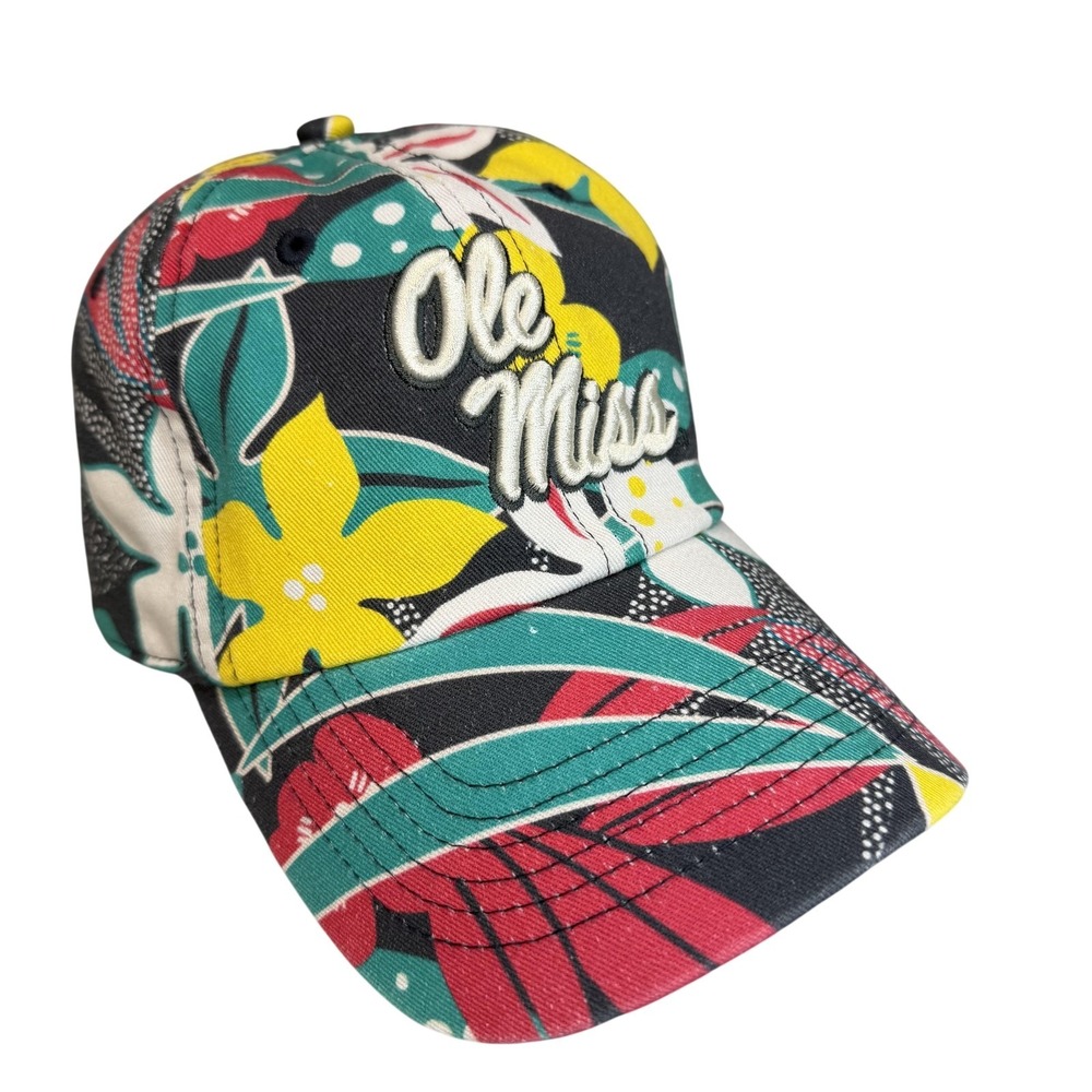 Ole Miss Rebels Hat Cap Strap Back Womens One Size Multi NCAA '47 Brand Floral